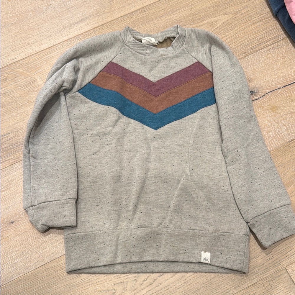 Gray Chevron Pattern Sweater